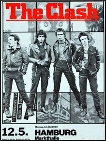Poster collecting : the clash / Concert hamburg 12 mayo 1980 - RARO CARTEL CONCIERTO 30X40